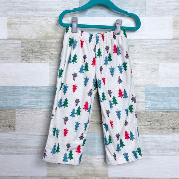 Carters Christmas Tree Penguin Fleece Pajama Set Cream 2 Pc Toddler Girl 2T - Picture 6 of 8